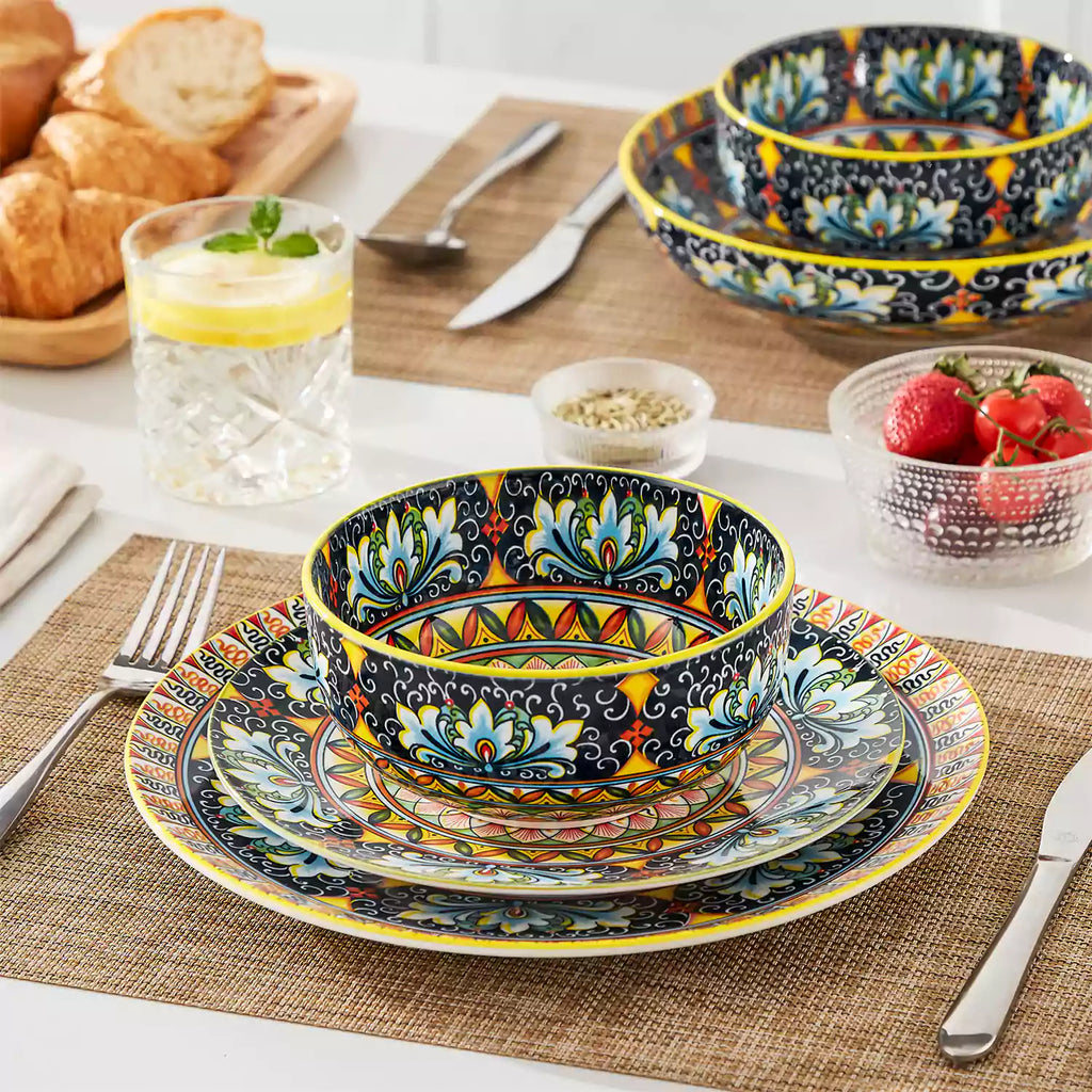 Simi 28oz Double-Sided Porcelain Bowls – Set of 6