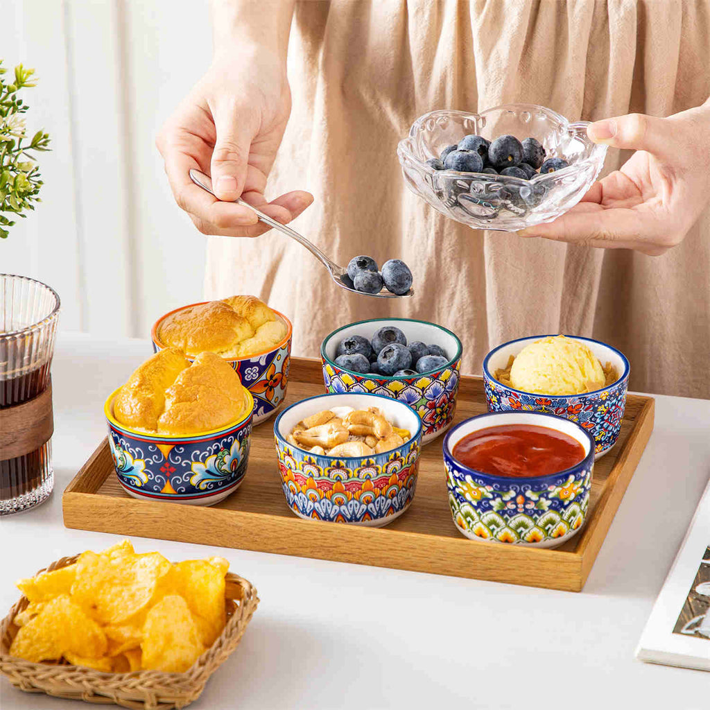 Simi Porcelain Ramekin Bowls – Set of 6 (4oz–8oz)
