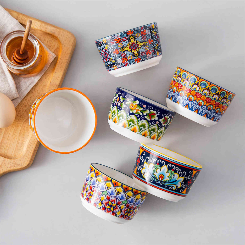 Simi Porcelain Ramekin Bowls – Set of 6 (4oz–8oz)