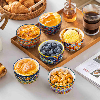 Simi Porcelain Ramekin Bowls – Set of 6 (4oz–8oz)