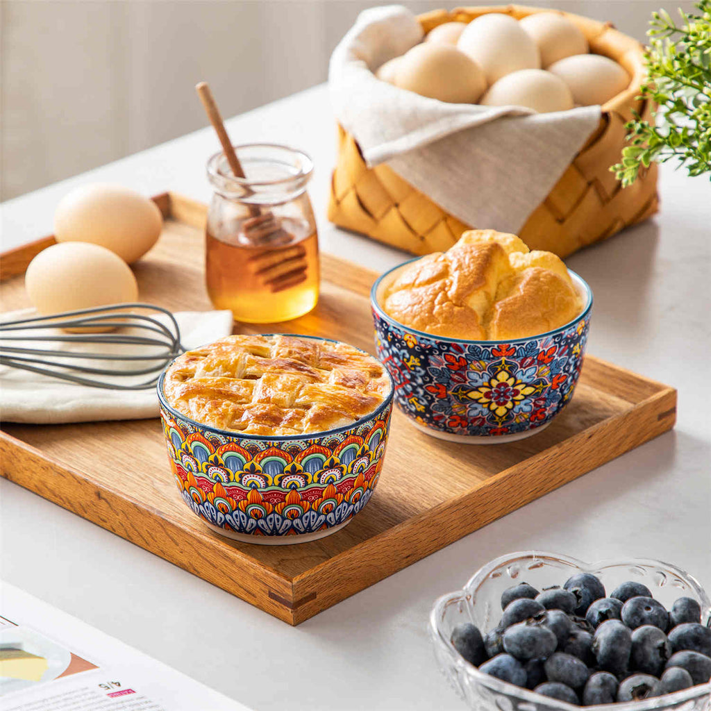 Simi Porcelain Ramekin Bowls – Set of 6 (4oz–8oz)