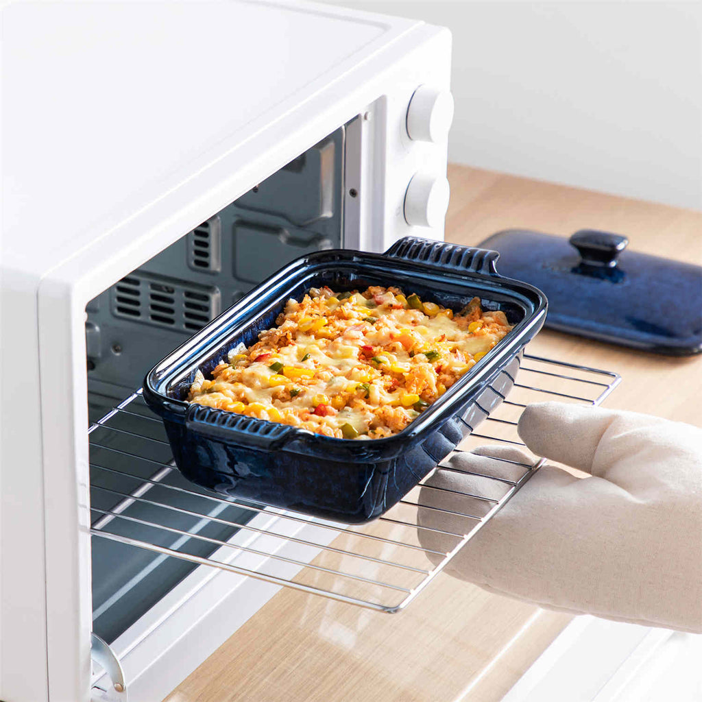 Starry 1.9QT Reactive Glaze Casserole with Lid