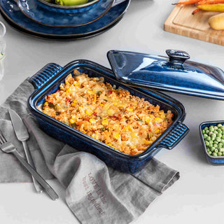 Starry 1.9QT Reactive Glaze Casserole with Lid