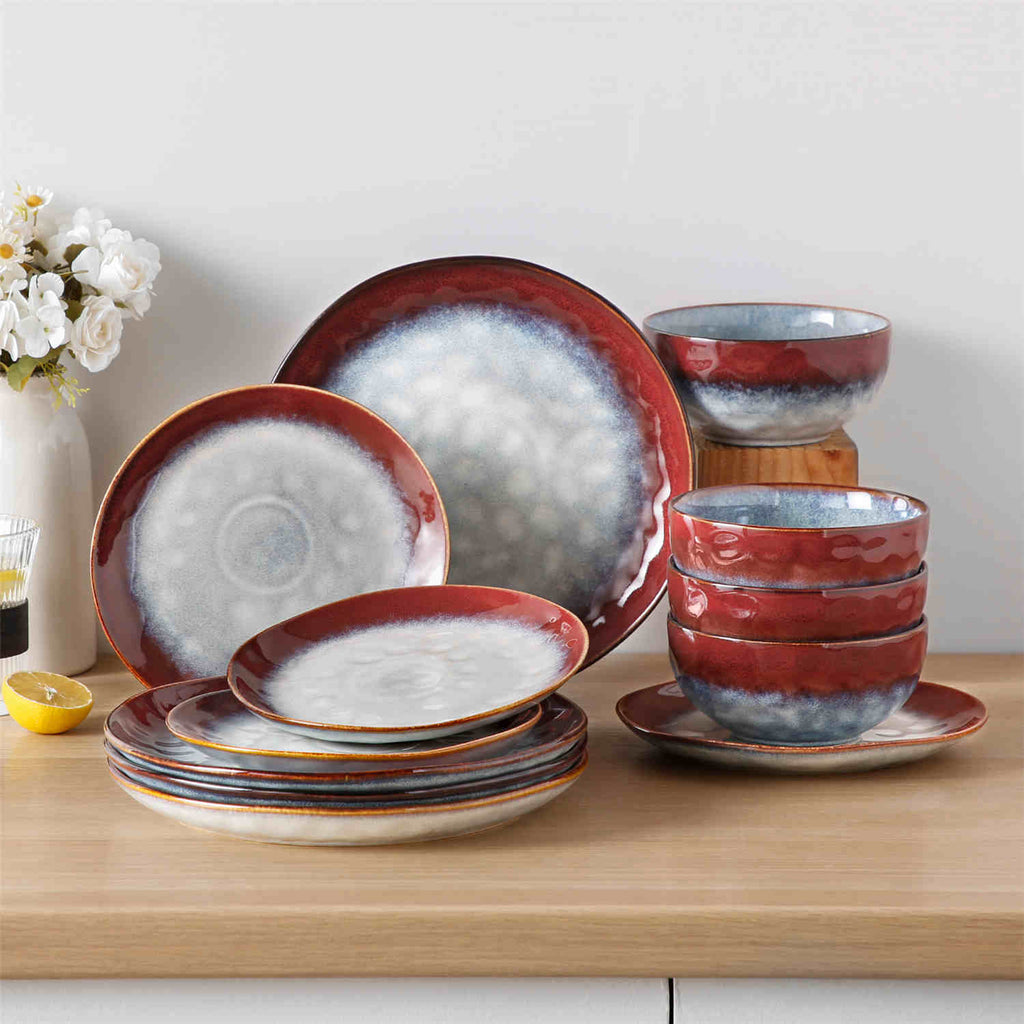 Starry 12 Piece Stoneware Dinnerware Set – Service for 4