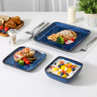 Stern 18 Piece Square Stoneware Dinnerware Set – Service for 6