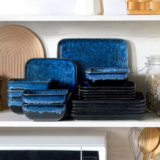 Stern 18 Piece Square Stoneware Dinnerware Set – Service for 6