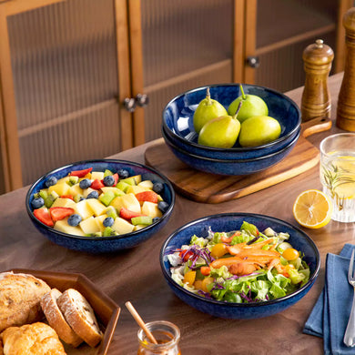 Stern 38oz Stoneware Pasta Bowls – Set of 4