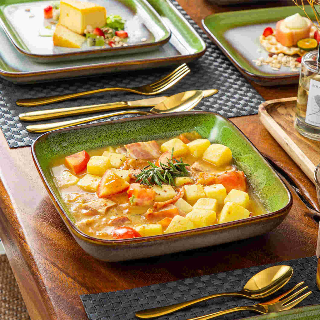 Stern 16 Piece Stoneware Dinnerware Set – Service for 4