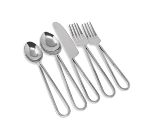 20 Pc Flatware Set with Loop Design Handles - Service for 4