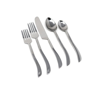 20 Pc Flatware Set with Swiveled Handles - Service for 4 - Dishwasher Safe