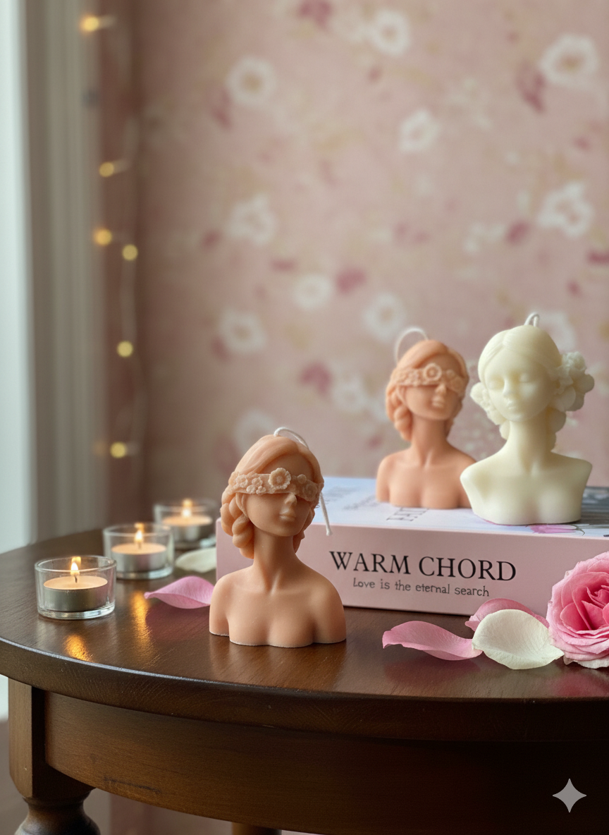 Blindfolded Flower Girl Candle