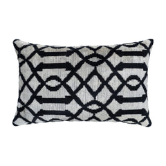 Venezia Silk Velvet Ikat Throw Pillow Cover 16 X 24