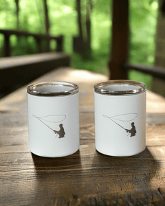 Limited Edition Fisherman Whiskey Glass Set of 2 in White – Glass-Lined Tumblers