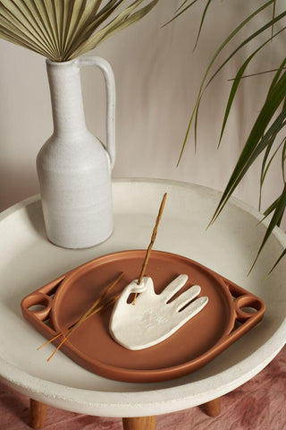Hand Shaped Ceramic Incense Holder – Amor Fati Design
