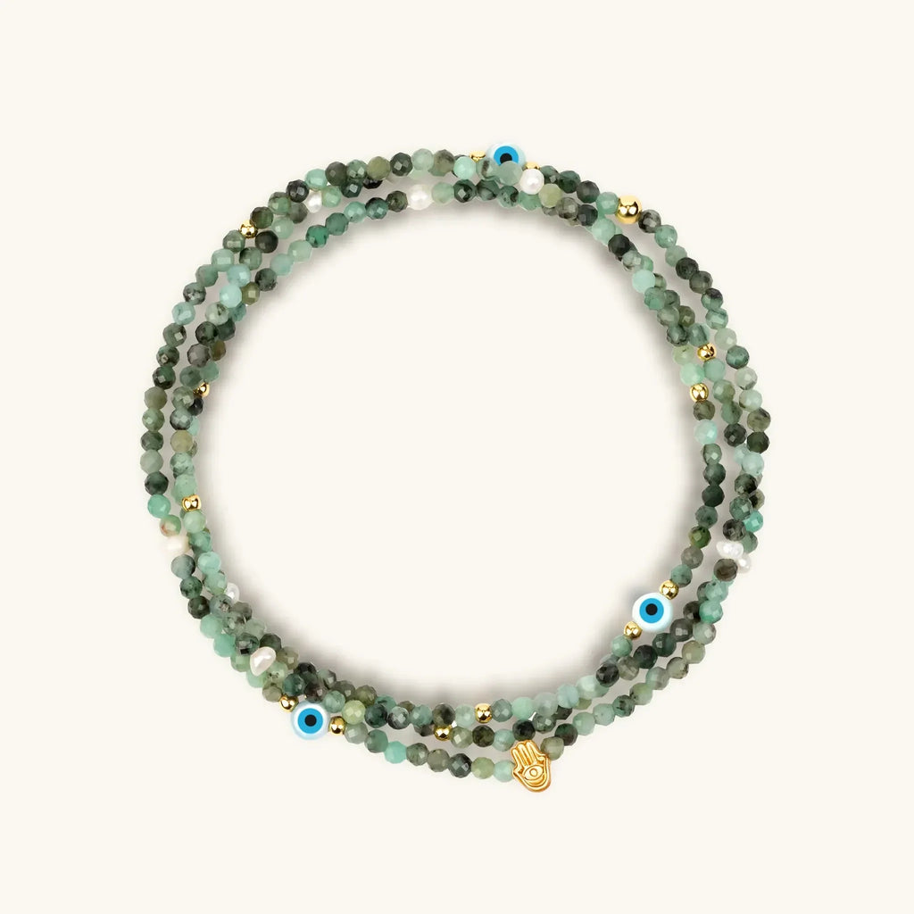 Emerald Triple Wrap Bracelet – Captivating Spirit