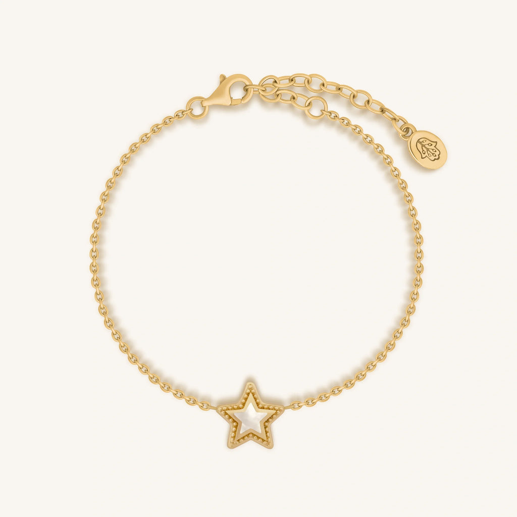 Rainbow Moonstone Star Gold Bracelet – Illuminated Journey