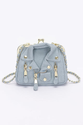 Denim Jacket Crossbody Bag – Light or Dark Blue