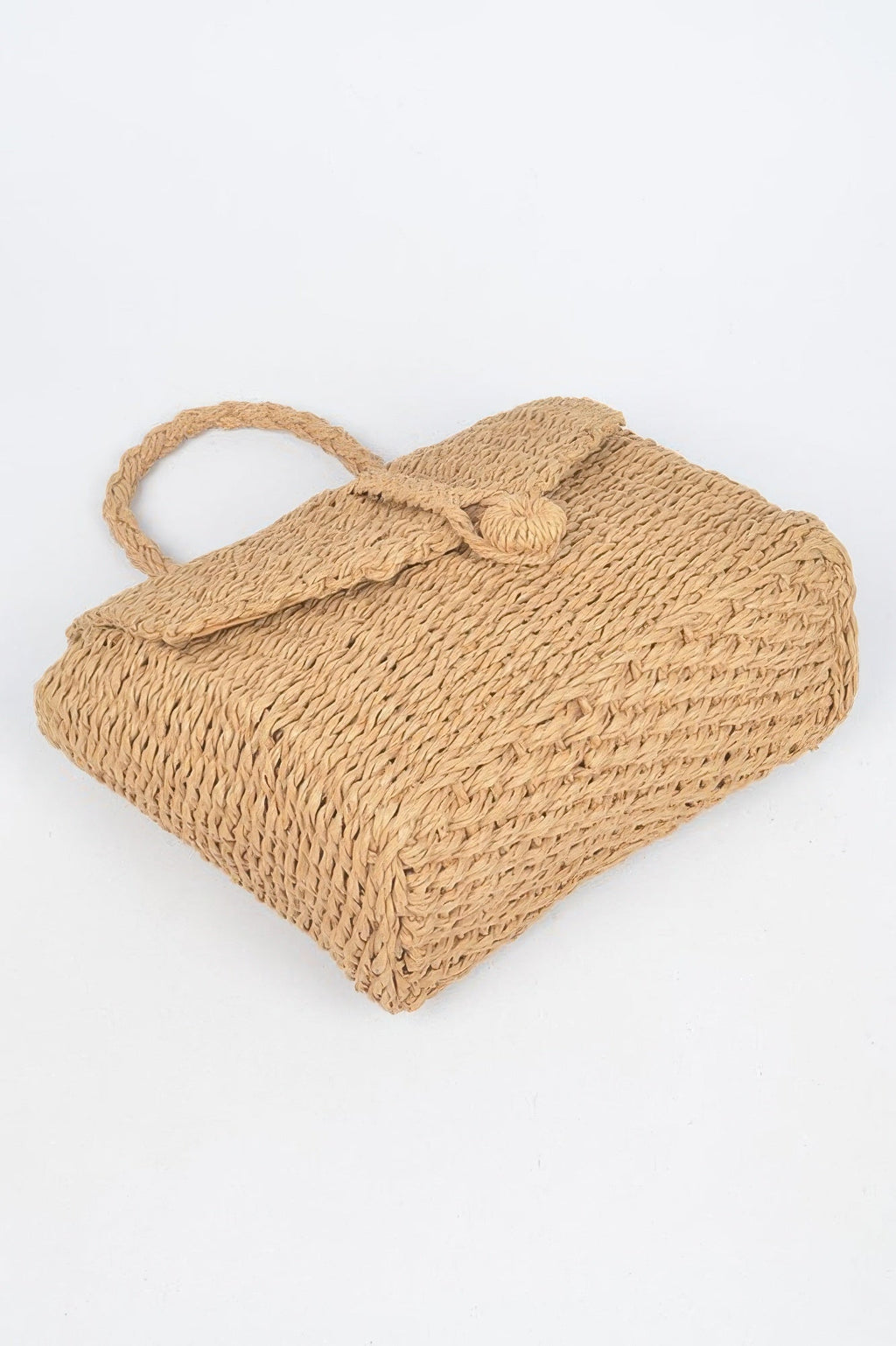 Faux Straw Woven Clutch – Natural Summer & Resort Handbag
