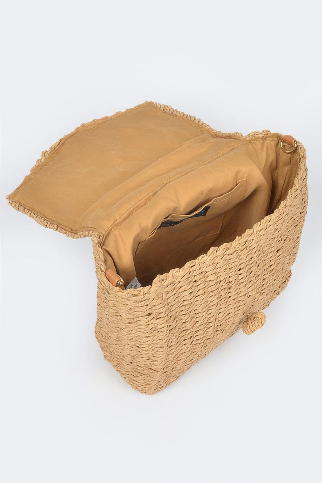 Faux Straw Woven Clutch – Natural Summer & Resort Handbag