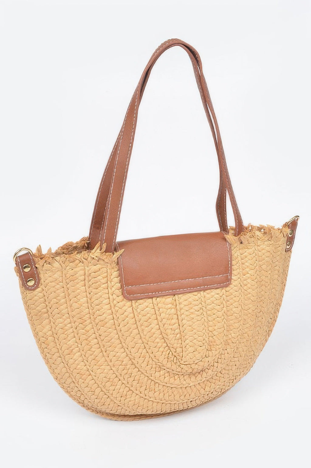Faux Straw Crossbody Bag – Woven Summer Shoulder Bag