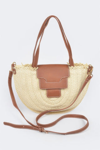 Faux Straw Crossbody Bag – Woven Summer Shoulder Bag
