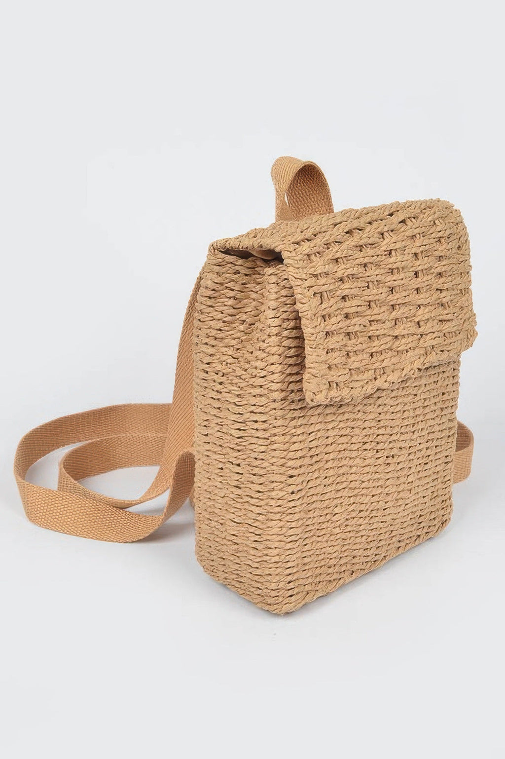 Woven Cotton Mini Backpack – Casual Travel & Everyday Bag