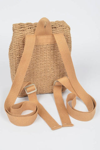 Woven Cotton Mini Backpack – Casual Travel & Everyday Bag