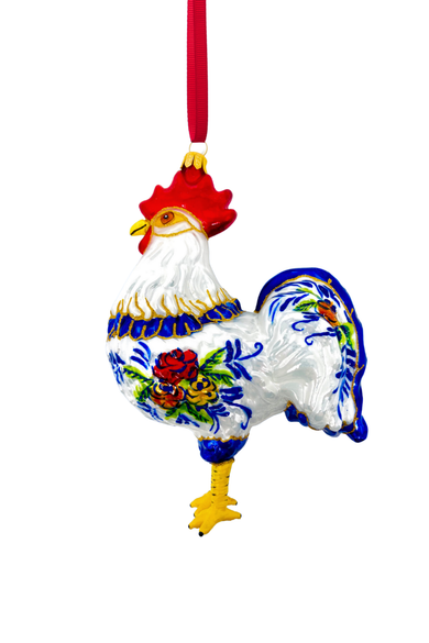 Folk Rooster Polish Glass Ornament – Kenzie’s Signature Collection