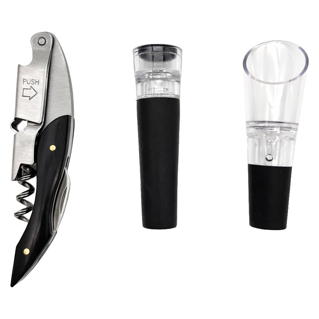 Wine Accessory Tool Set in Book-Style Box – 3 Piece