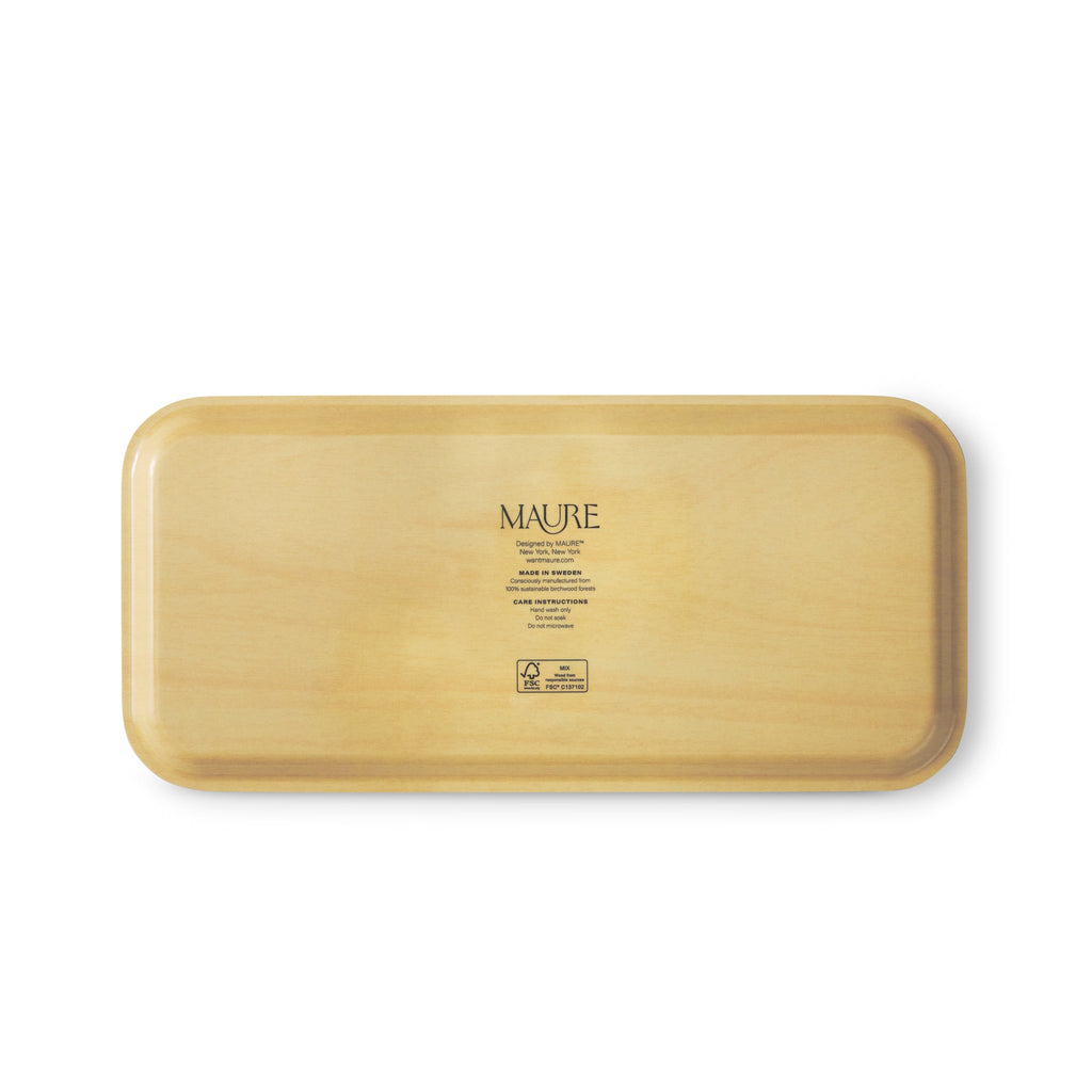 Festive Forest Friends Narrow Birchwood Small Decorative Tray