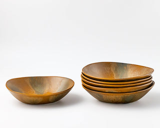 HAAND Ripple Pasta Bowl – Handcrafted Porcelain Serving Bowl