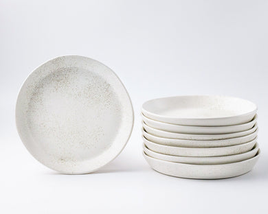 HAAND Skali Salad Coupe Plate – Handcrafted Porcelain Salad Plate