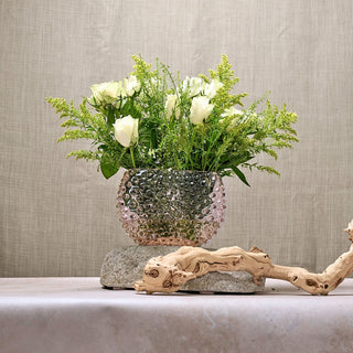 Hobnail Glass Vase in Apricot Chiffon – Optic