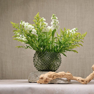 Hobnail Glass Vase in Moss Green – Optic