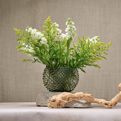 Hobnail Glass Vase in Moss Green – Optic