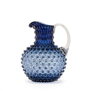 Hobnail Glass Jug in Atlantic Blue – 2 Liter