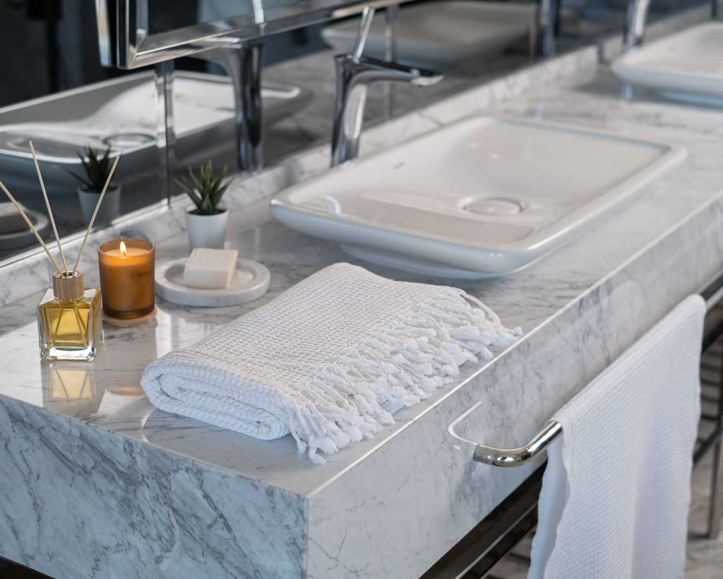 Organic Waffle Bath & Hand Towels | Soft Essentials Spa Collection