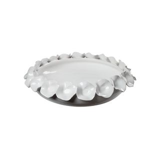 Nasturtium Petal Bowl – Handmade Italian Decorative Bowl in Green, White & Turquoise
