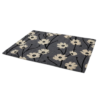Wild Flowers Gray Natural Coir Doormat