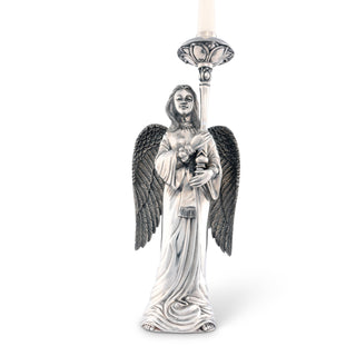 Pewter Angel Candlestick - Tall