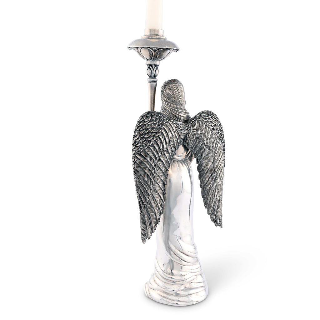 Pewter Angel Candlestick - Tall