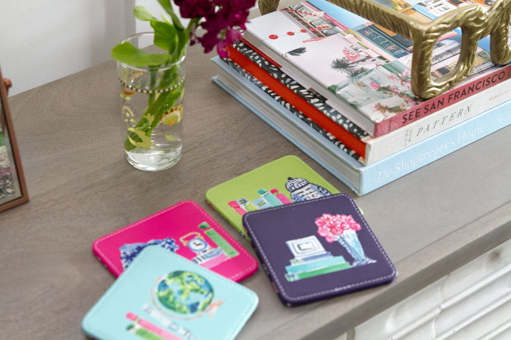 Believe in Your(Shelf) Book Lover Coasters – Set of 4