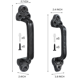 Antique-Finish Cast Iron Barn Door Pull Handle