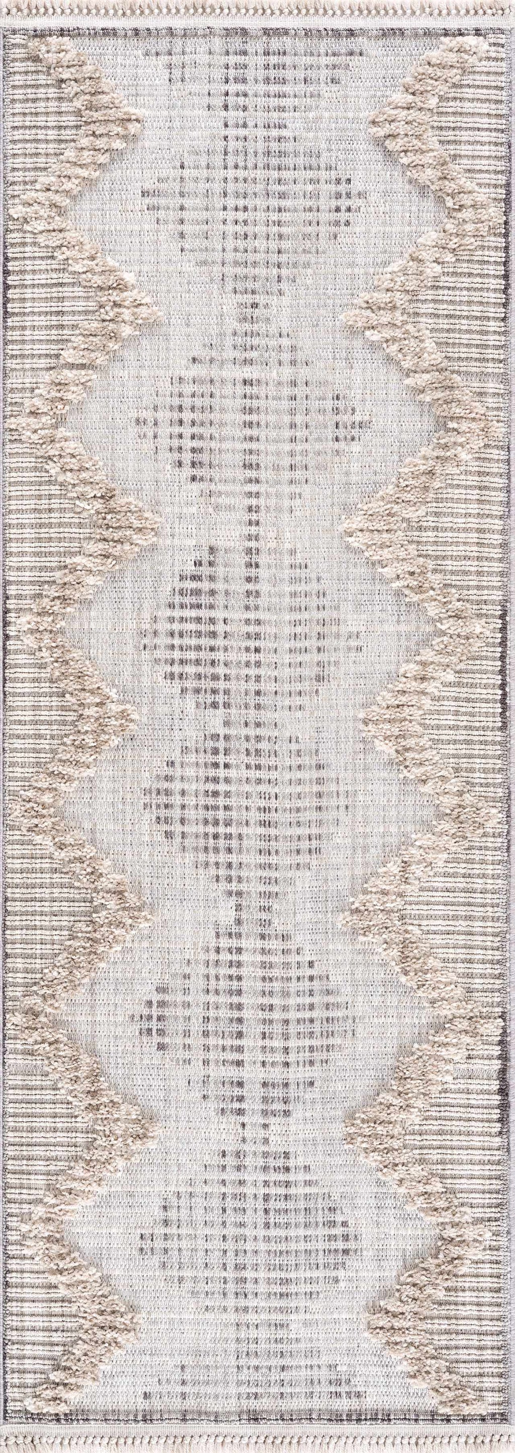 Maulawin High Low Rustic Rug – Textured Vintage Living Room Carpet