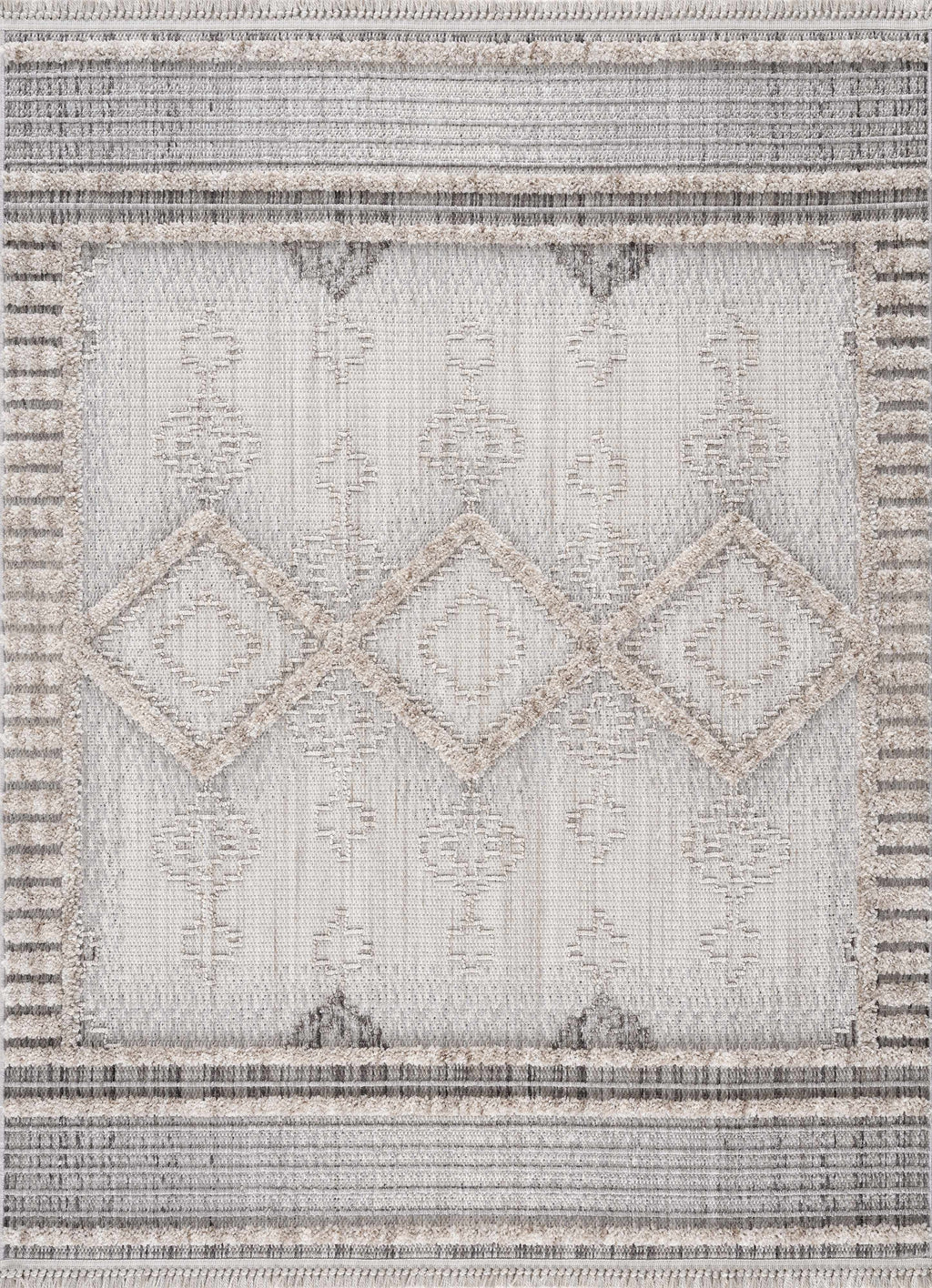 Amaga High Low Rustic Rug – Textured Modern Washable Area Carpet