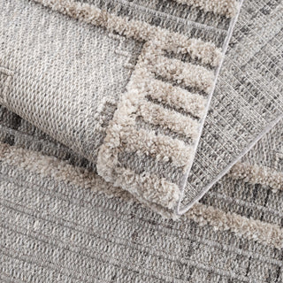 Amaga High Low Rustic Rug – Textured Modern Washable Area Carpet