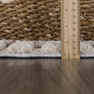 Amaga High Low Rustic Rug – Textured Modern Washable Area Carpet