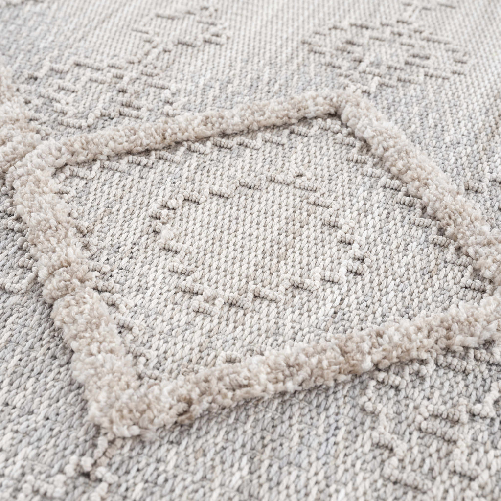 Amaga High Low Rustic Rug – Textured Modern Washable Area Carpet