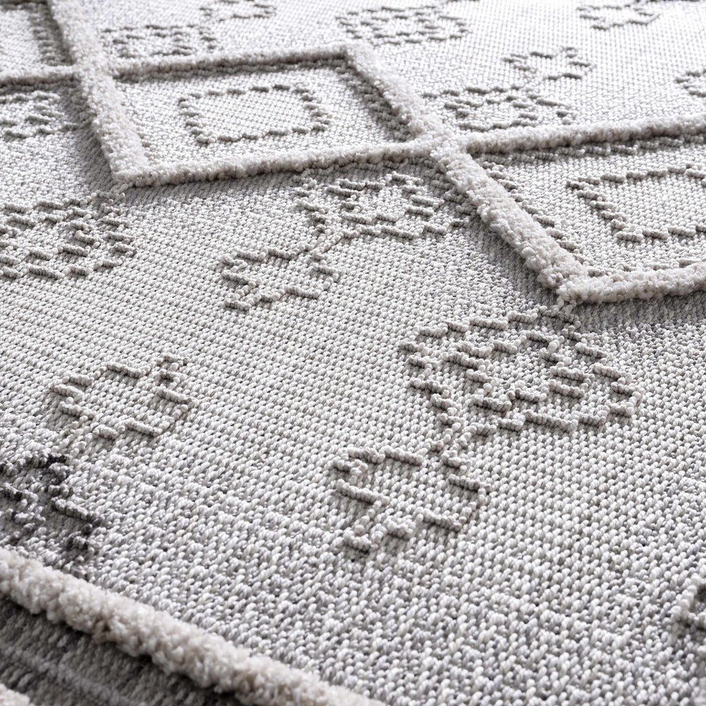 Amaga High Low Rustic Rug – Textured Modern Washable Area Carpet