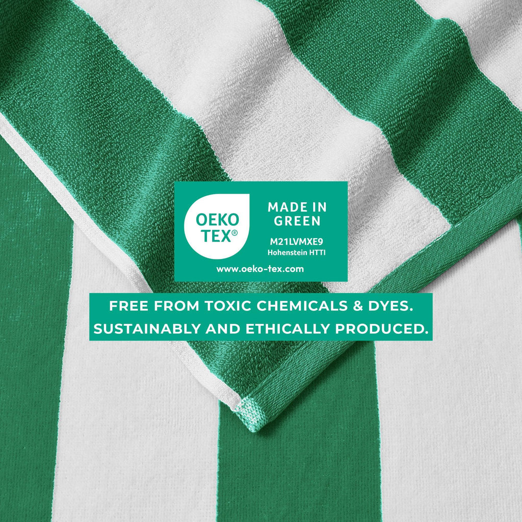 Elegant Cotton Velour Cabana Stripe Beach Towel – Novia Collection